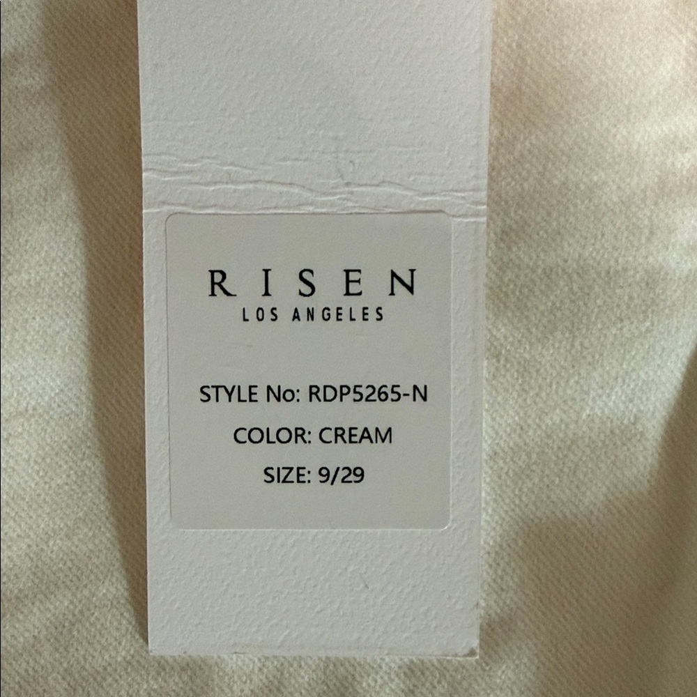Risen Los Angeles Women's Cropped Cream Jeans